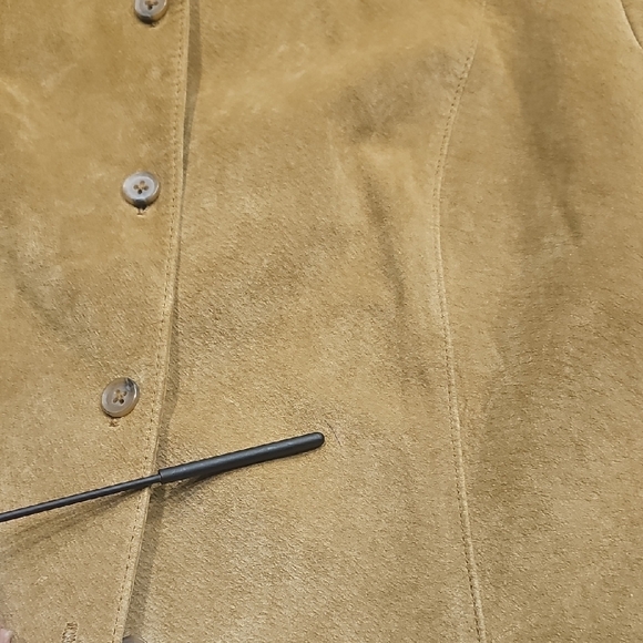 Alfani Womans Light Brown Suede Leather Jacket XL - Picture 8 of 8